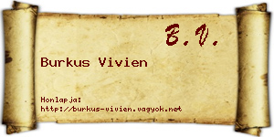 Burkus Vivien névjegykártya