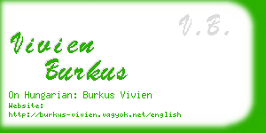 vivien burkus business card